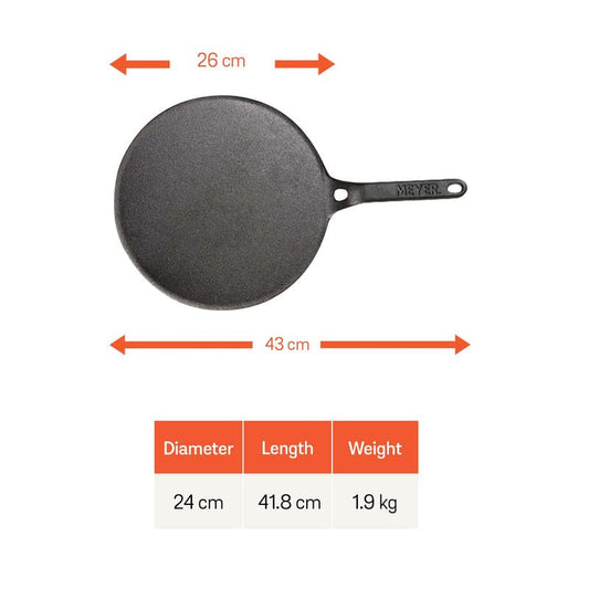 Meyer Cast Iron Curved Tawa 26cm