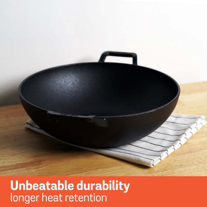 Meyer Cast Iron Deep Frying Kadai without Lid 24cm