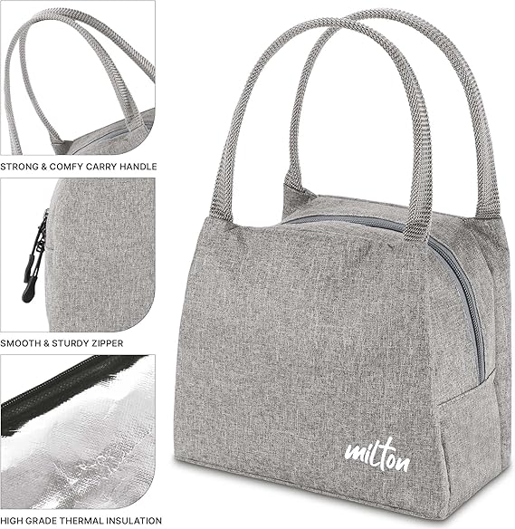 Milton Bling Bag Lunch Set with 3 * 320 ml Containers, 1 * 380 ml Tumbler, Liquid-tight Seals and Insulated Bag