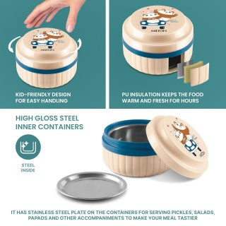 Milton Bestie Tiffin Big with Inner Plate - capacity 315ml