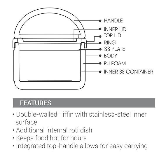 Milton Big Bite with Inner Plate - Capacity 900ml