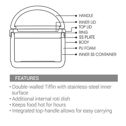 Milton Big Bite with Inner Plate - Capacity 900ml