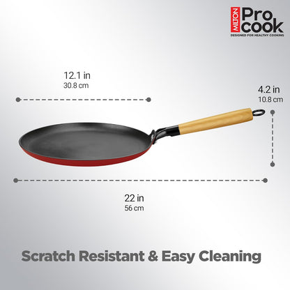 Milton Procook Cast Iron Dosa Tawa with Enamel Coating