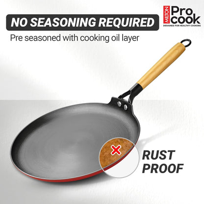 Milton Procook Cast Iron Dosa Tawa with Enamel Coating