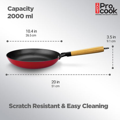 Milton Procook Cast Iron Fry Pan with Enamel Coating