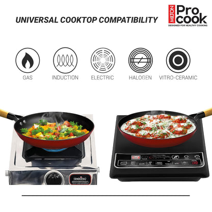 Milton Procook Cast Iron Fry Pan with Enamel Coating