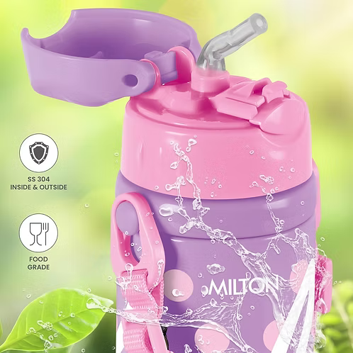 Milton Charmy 350 Thermal Vacuum Insulated Bottle with Straw