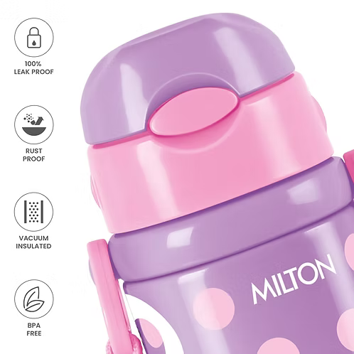 Milton Charmy 350 Thermal Vacuum Insulated Bottle with Straw