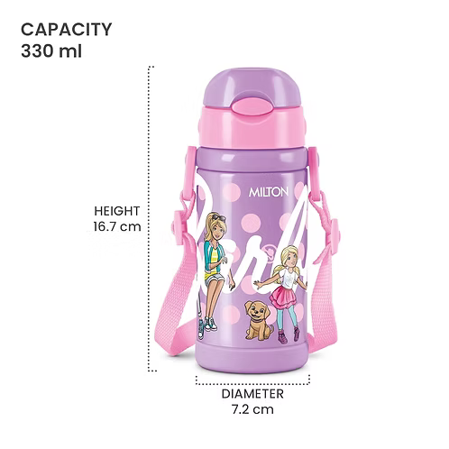 Milton Charmy 350 Thermal Vacuum Insulated Bottle with Straw