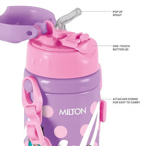 Milton Charmy 350 Thermal Vacuum Insulated Bottle with Straw