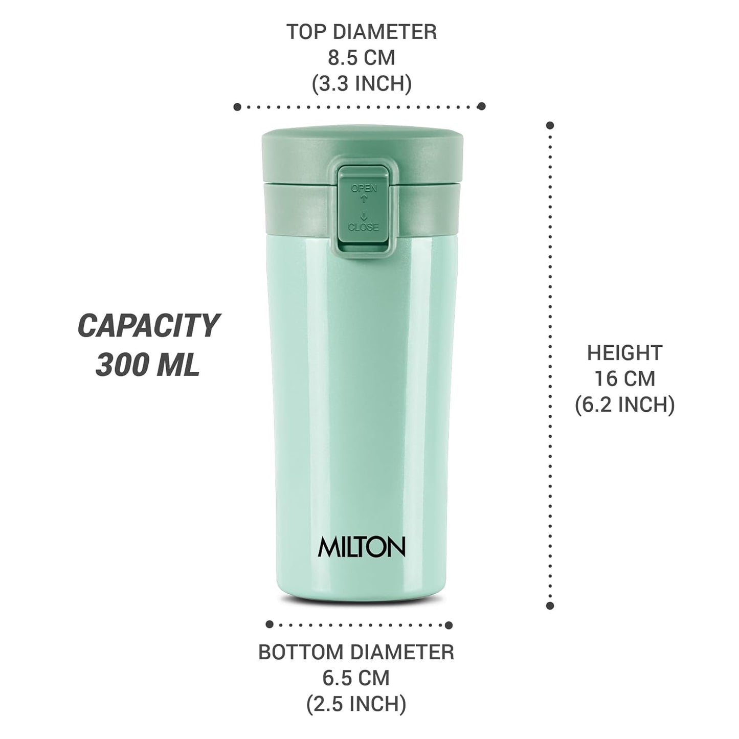 Milton Coffee Mug 300 Thermal Vacuum Insulated with Strainer