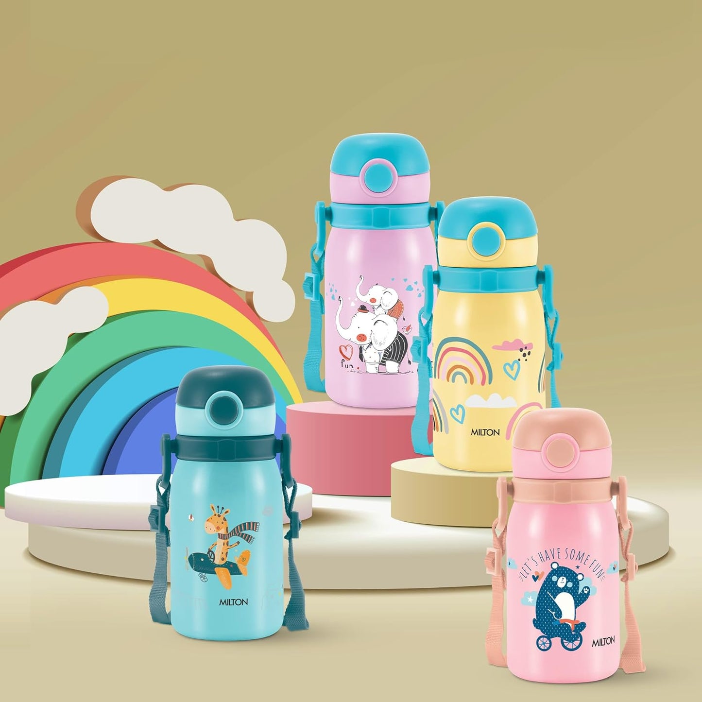 Milton Companion 300 Thermal Vacuum Insulated Kids Bottle with Straw