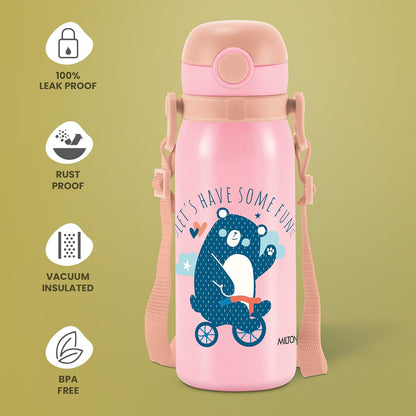 Milton Companion 450 Thermal Vacuum Insulated Kids Bottle with Straw