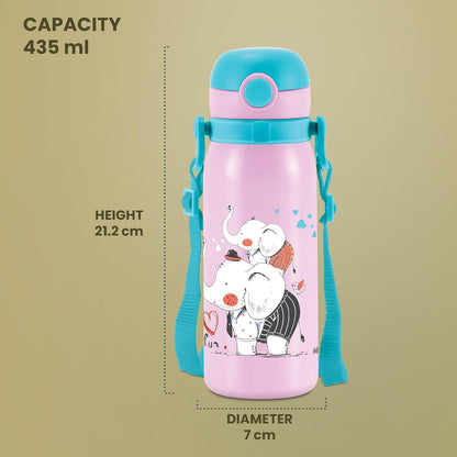 Milton Companion 450 Thermal Vacuum Insulated Kids Bottle with Straw