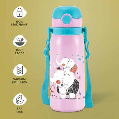 Milton Companion 450 Thermal Vacuum Insulated Kids Bottle with Straw