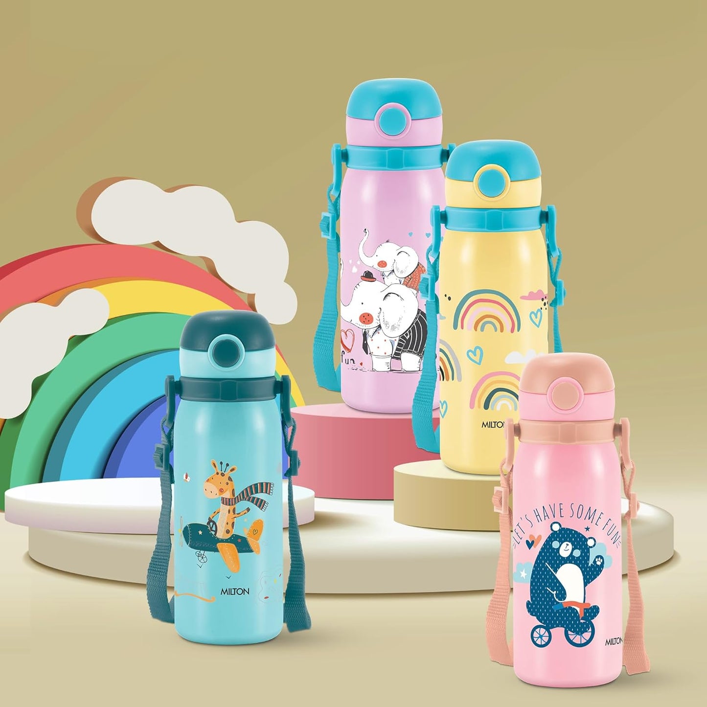 Milton Companion 450 Thermal Vacuum Insulated Kids Bottle with Straw