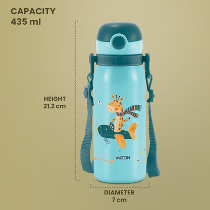Milton Companion 450 Thermal Vacuum Insulated Kids Bottle with Straw
