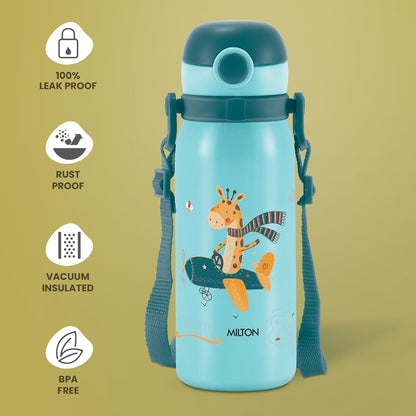 Milton Companion 450 Thermal Vacuum Insulated Kids Bottle with Straw