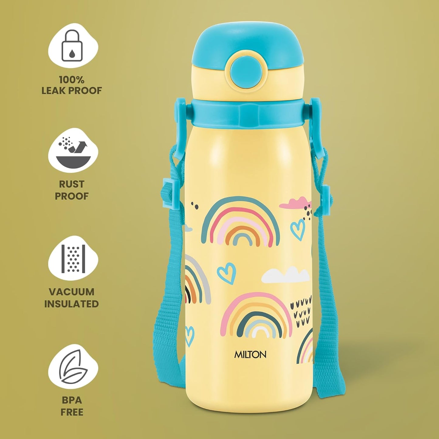 Milton Companion 450 Thermal Vacuum Insulated Kids Bottle with Straw
