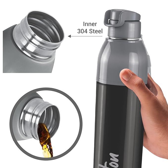 Milton Convey 900 Stainless Steel Bottle - Outside Plastic Inside Stainless Steel