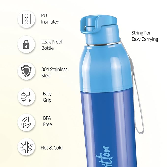 Milton Convey 900 Stainless Steel Bottle - Outside Plastic Inside Stainless Steel