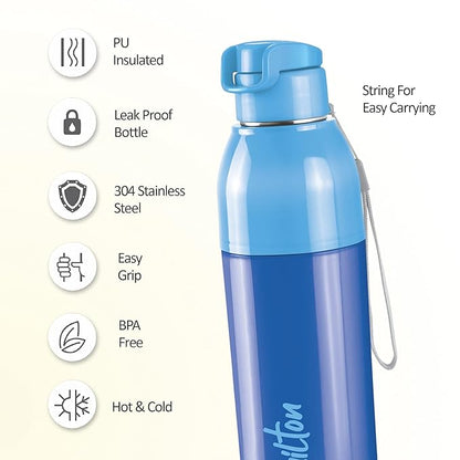 Milton Convey 900 Stainless Steel Bottle - Outside Plastic Inside Stainless Steel