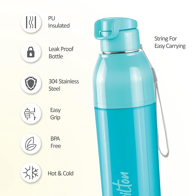 Milton Convey 900 Stainless Steel Bottle - Outside Plastic Inside Stainless Steel