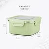 Milton Cool Touch Square Lunch Container -  Plastic Outside Steel Inside Microwavable without Lid - Random Colors