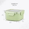 Milton Cool Touch Square Lunch Container -  Plastic Outside Steel Inside Microwavable without Lid - Random Colors