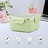 Milton Cool Touch Square Lunch Container -  Plastic Outside Steel Inside Microwavable without Lid - Random Colors