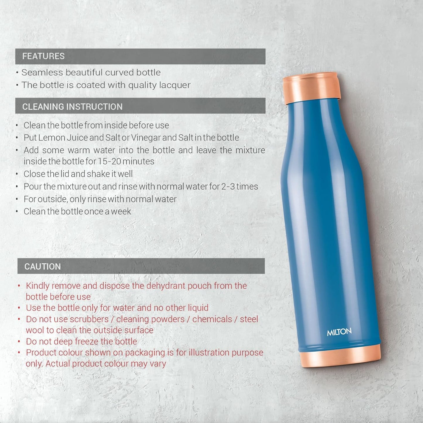 Milton Copper Charge 1000 Color Bottle