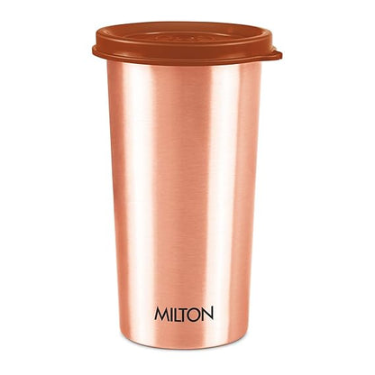Milton Copper Tumbler 500 with Liquid-Tight Lid Set of 2 (Lid - Random Colors)