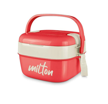 Milton Cubic Small Tiffin Box Outside Plastic Inside Stainless Steel with Inner Container