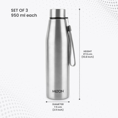 Milton Drift 1000ml Stainless Steel Bottle Set Of 3