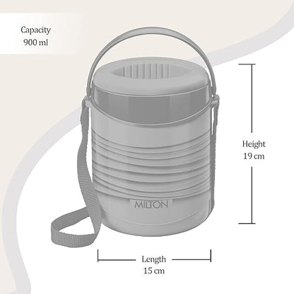 Milton Econa II Stainless Steel with 3*300ml Stackable Lunch Container and Outer Case