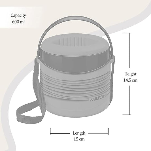 Milton Econa II Stainless Steel with 2*300ml Stackable Lunch Container and Outer Case