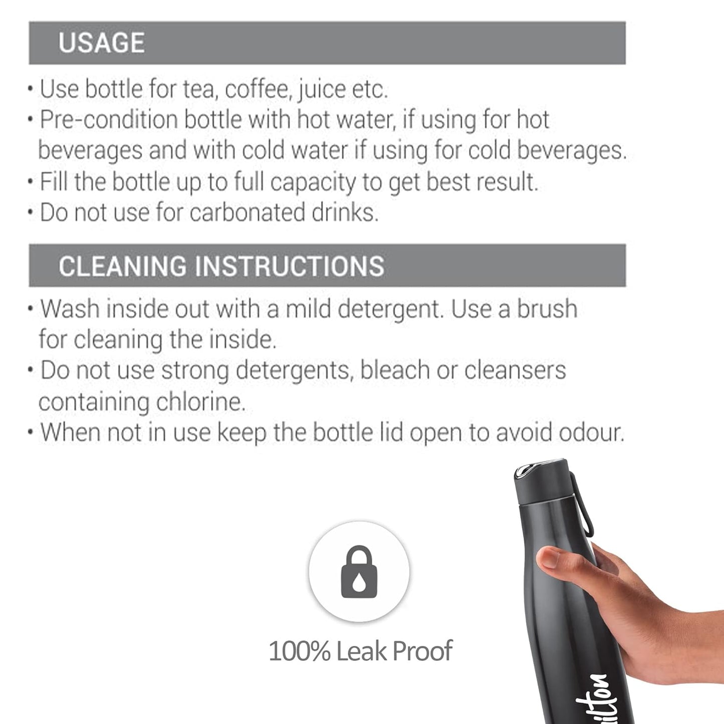 Milton Fame 1000 Thermal Vacuum Insulated Bottle