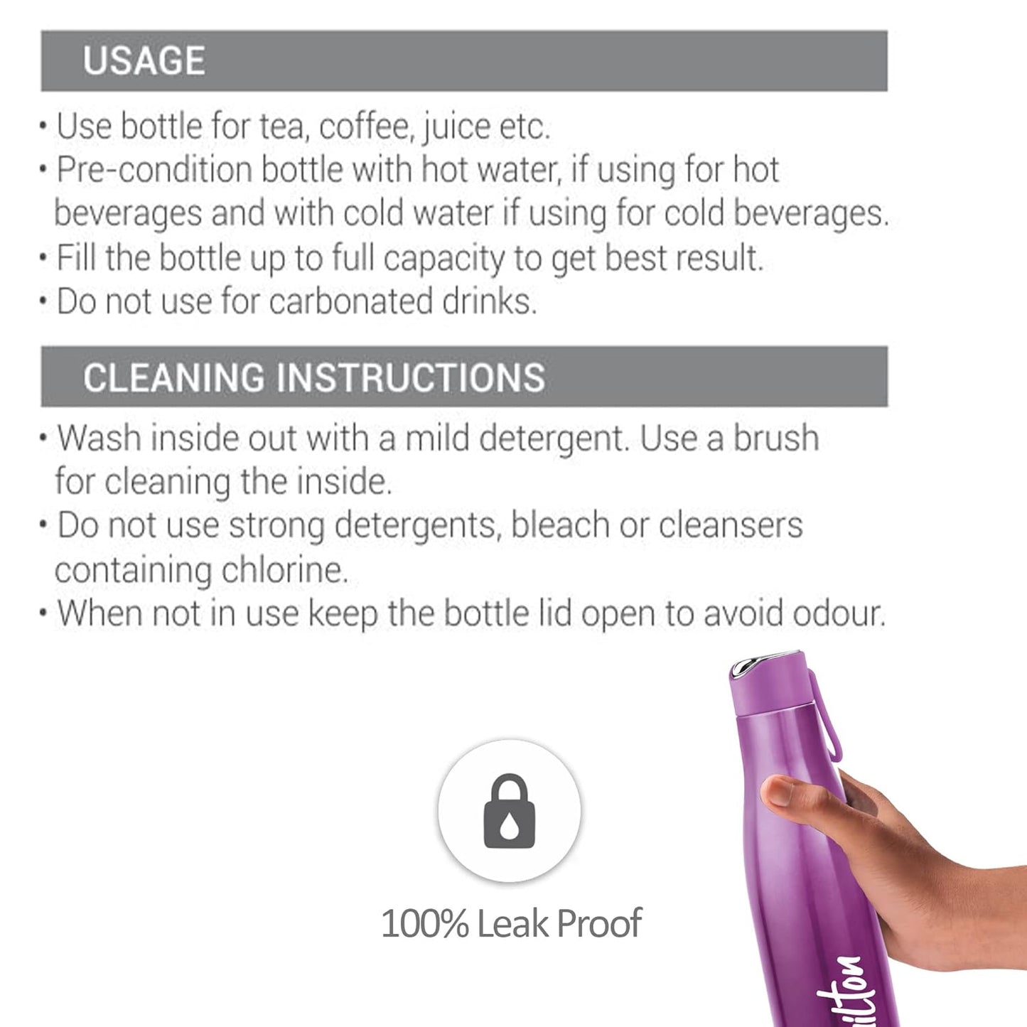 Milton Fame 1000 Thermal Vacuum Insulated Bottle