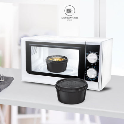 Milton Flexi Tiffin 3+1 Set Of 4 Outside Plastic Inside Stainless Steel Microwavable Container with Bag