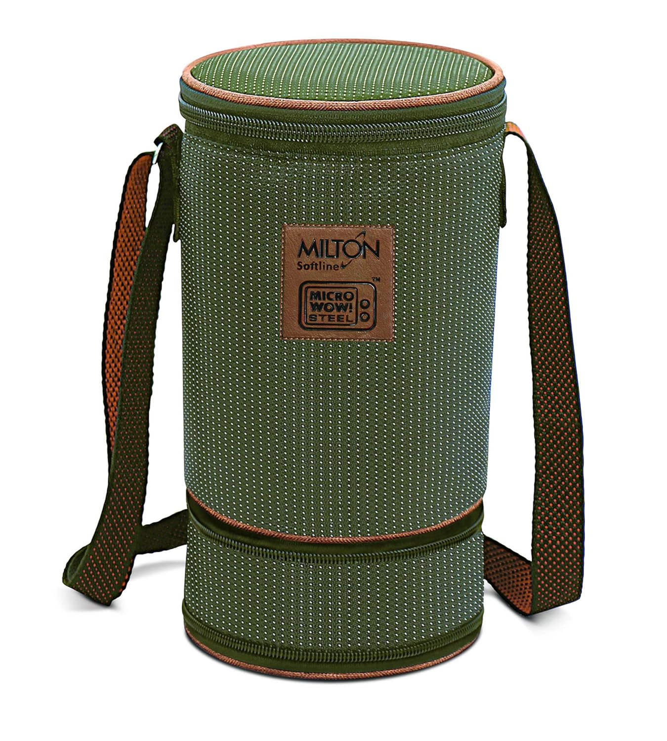 Milton Flexi Tiffin 3+1 Set Of 4 Outside Plastic Inside Stainless Steel Microwavable Container with Bag