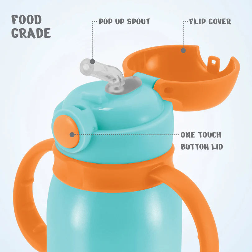 Milton Fountain Kids Stainless Steel Bottles with Straw 450