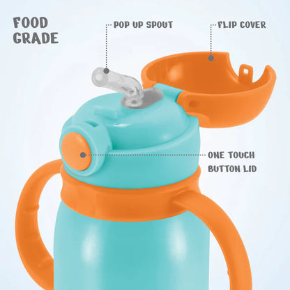 Milton Fountain Kids Stainless Steel Bottles with Straw 450