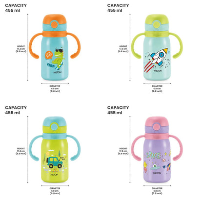 Milton Fountain Kids Stainless Steel Bottles with Straw 450