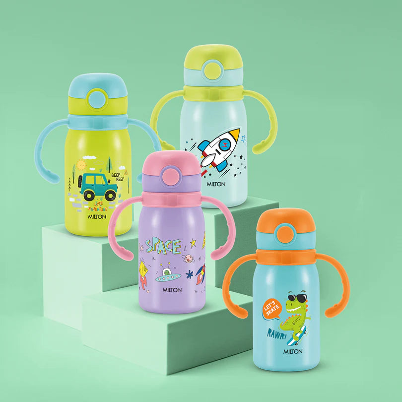 Milton Fountain Kids Stainless Steel Bottles with Straw 450