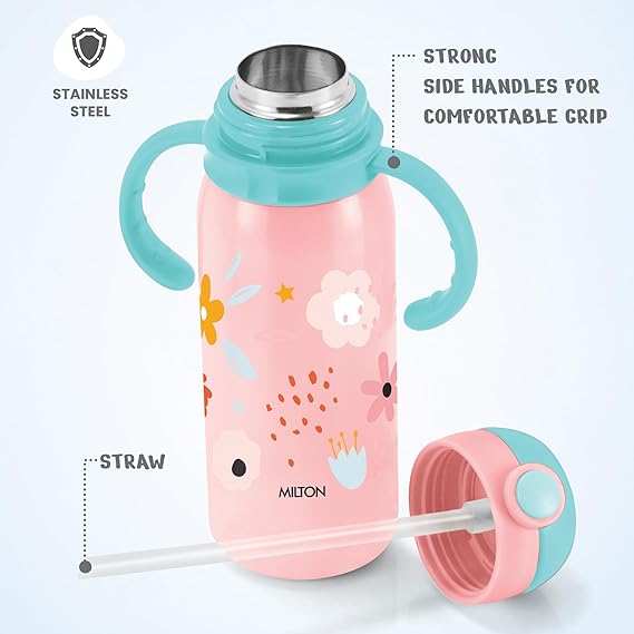 Milton Fountain Kids Stainless Steel Bottles with Straw 650