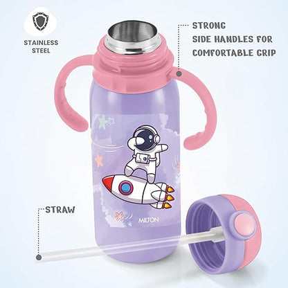 Milton Fountain Kids Stainless Steel Bottles with Straw 650