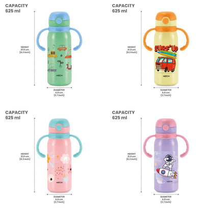 Milton Fountain Kids Stainless Steel Bottles with Straw 650