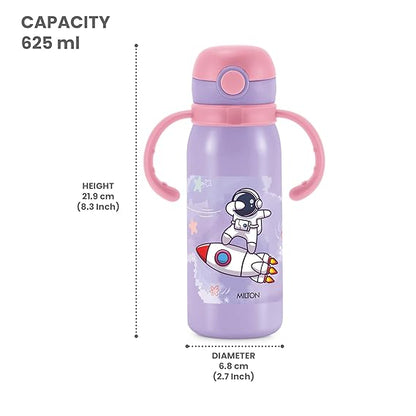 Milton Fountain Kids Stainless Steel Bottles with Straw 650