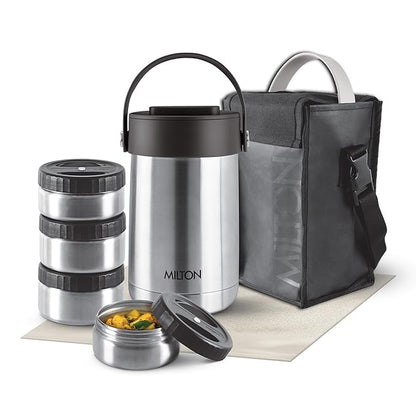 Milton Glamour Thermal Vacuum Insulated Tiffin Box Set of 4