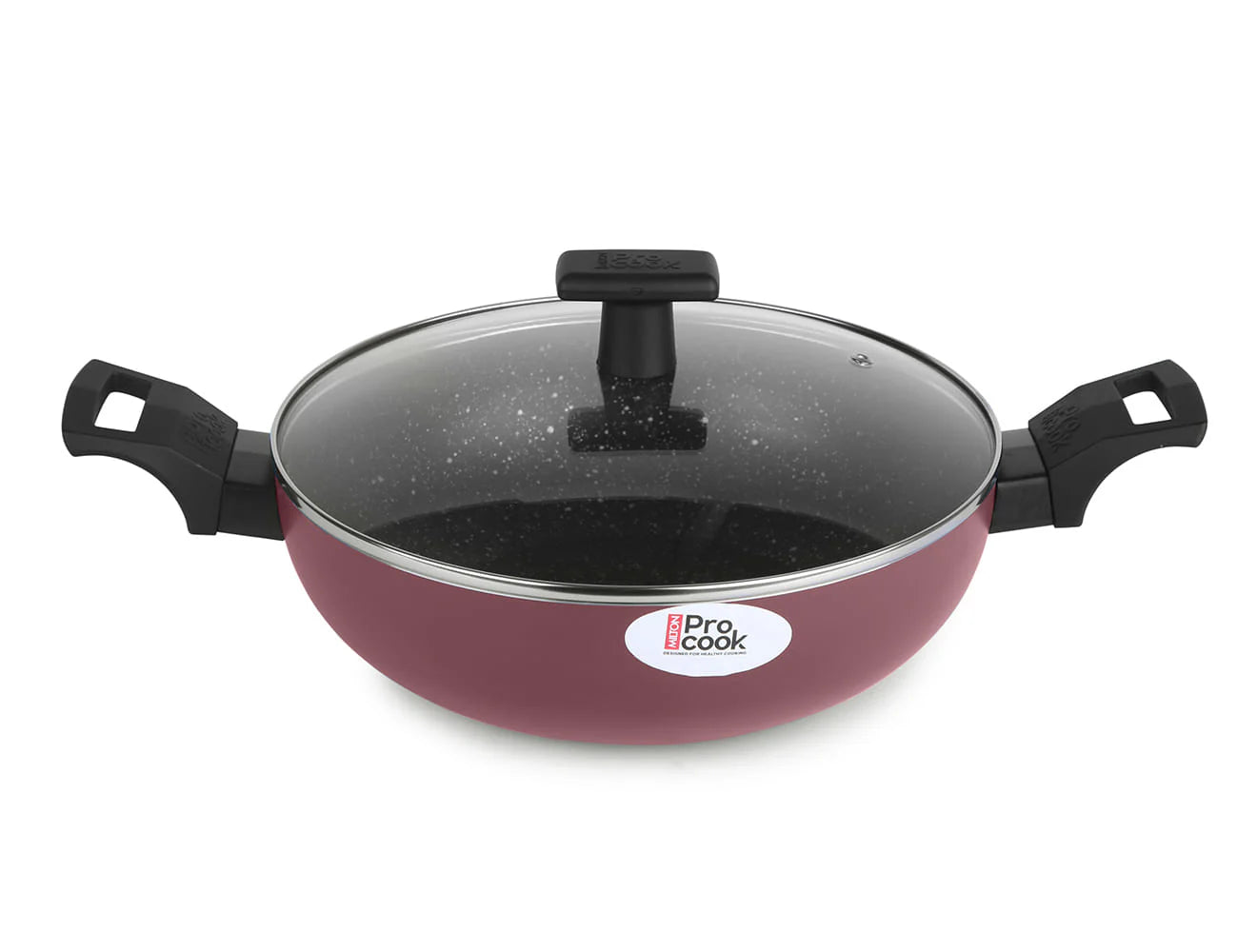 Milton Procook Granito Induction Kadai with Glass Lid